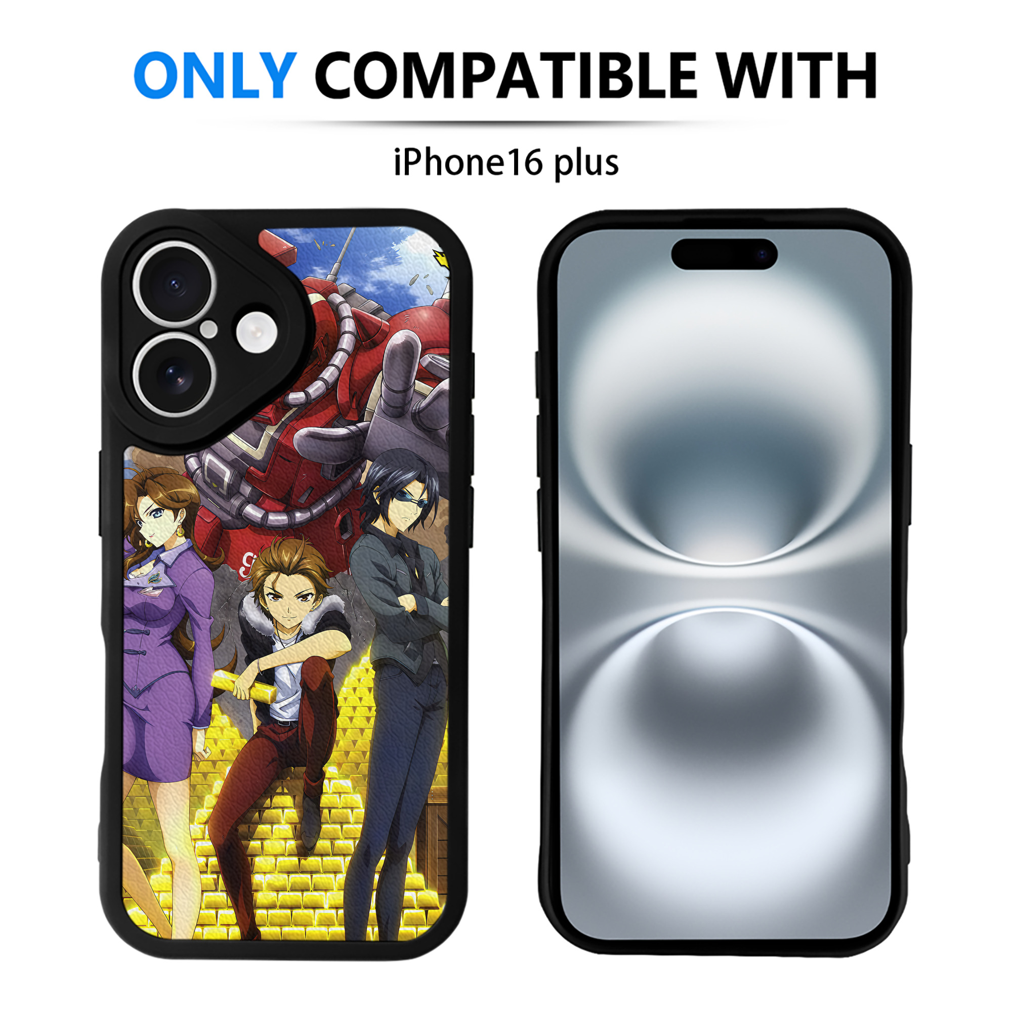 （画像用） 機動戦士ガンダム Mobile Suit Gundam 【iPhone 16シリーズ対応】シリコンスマホケース（レザー調） 材質：シリコン